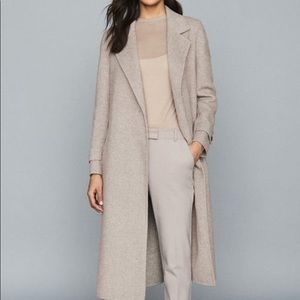 Reiss Lily Herringbone Coat, Oatmeal, size US6